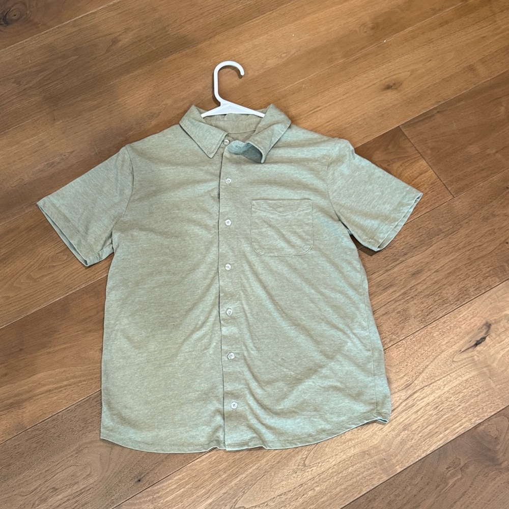 Art Class Casual Light Green Button Down Shirt